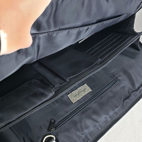 Ellington Satchel Tote Bag Black Leather Structured Retro 90s Minimalist City - Picture 9 of 11